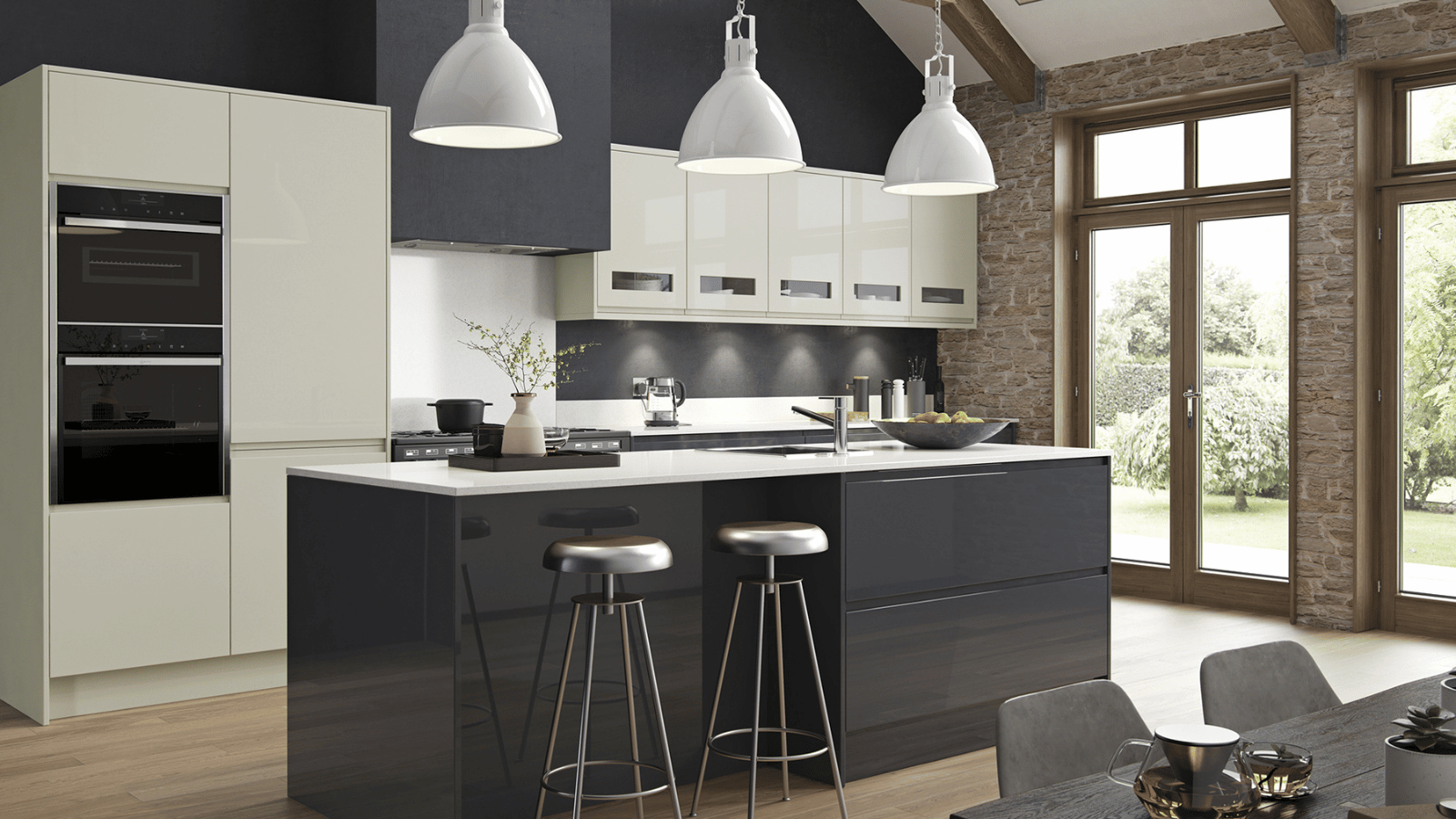 Strada Gloss Graphite and Porcelain (1)